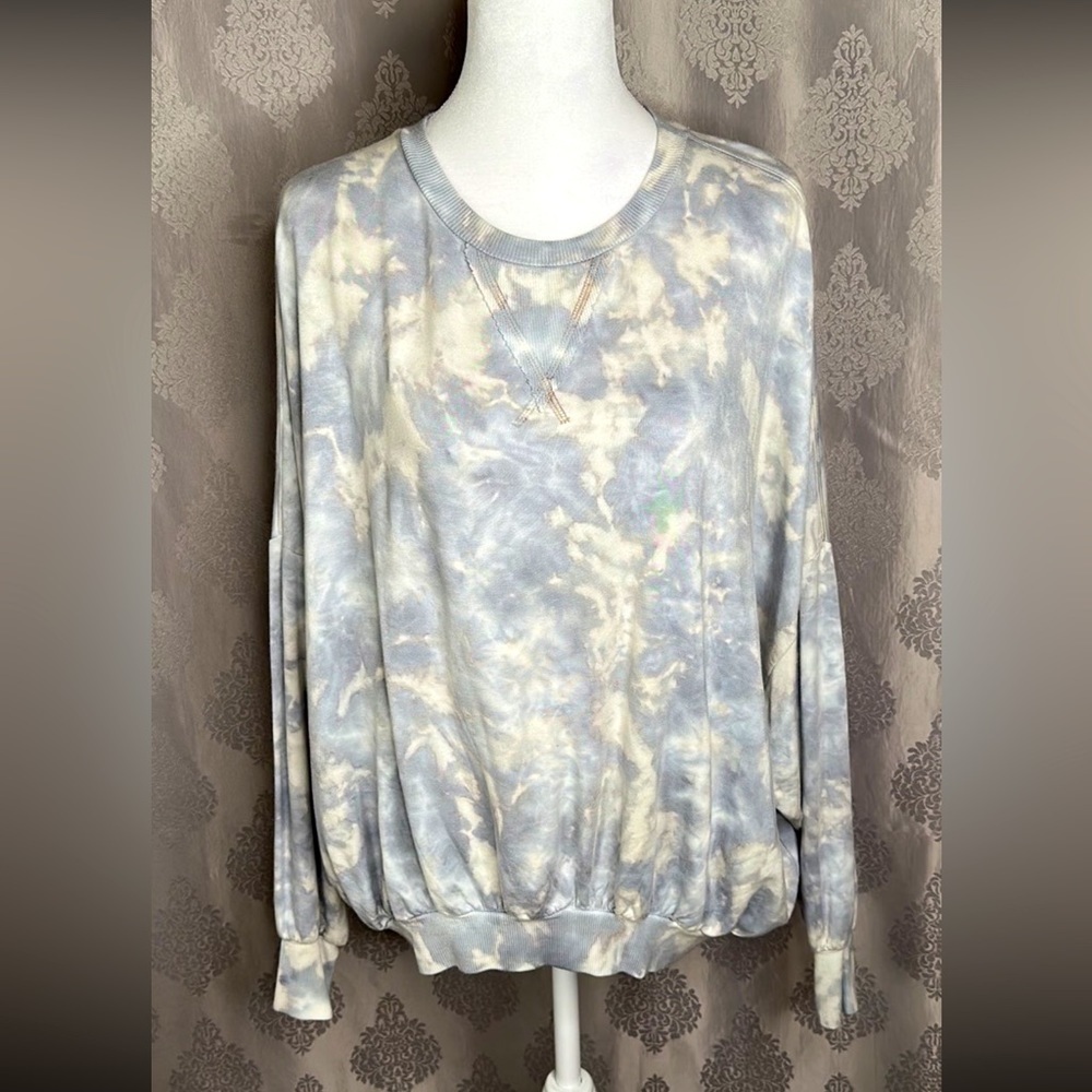 Young Fabulous & Broke Womens Sweatshirt Top Multicolored Tie Dye Stretch Sz S
